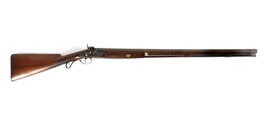 Lot 380 - A MID 19TH CENTURY SINGLE BARREL 10 BORE PERCUSSION SPORTING GUN