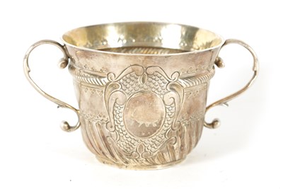 Lot 355 - A WILLIAM AND MARY BRITTANIA STANDARD SILVER PORRINGER BY JOHN CORY, LONDON