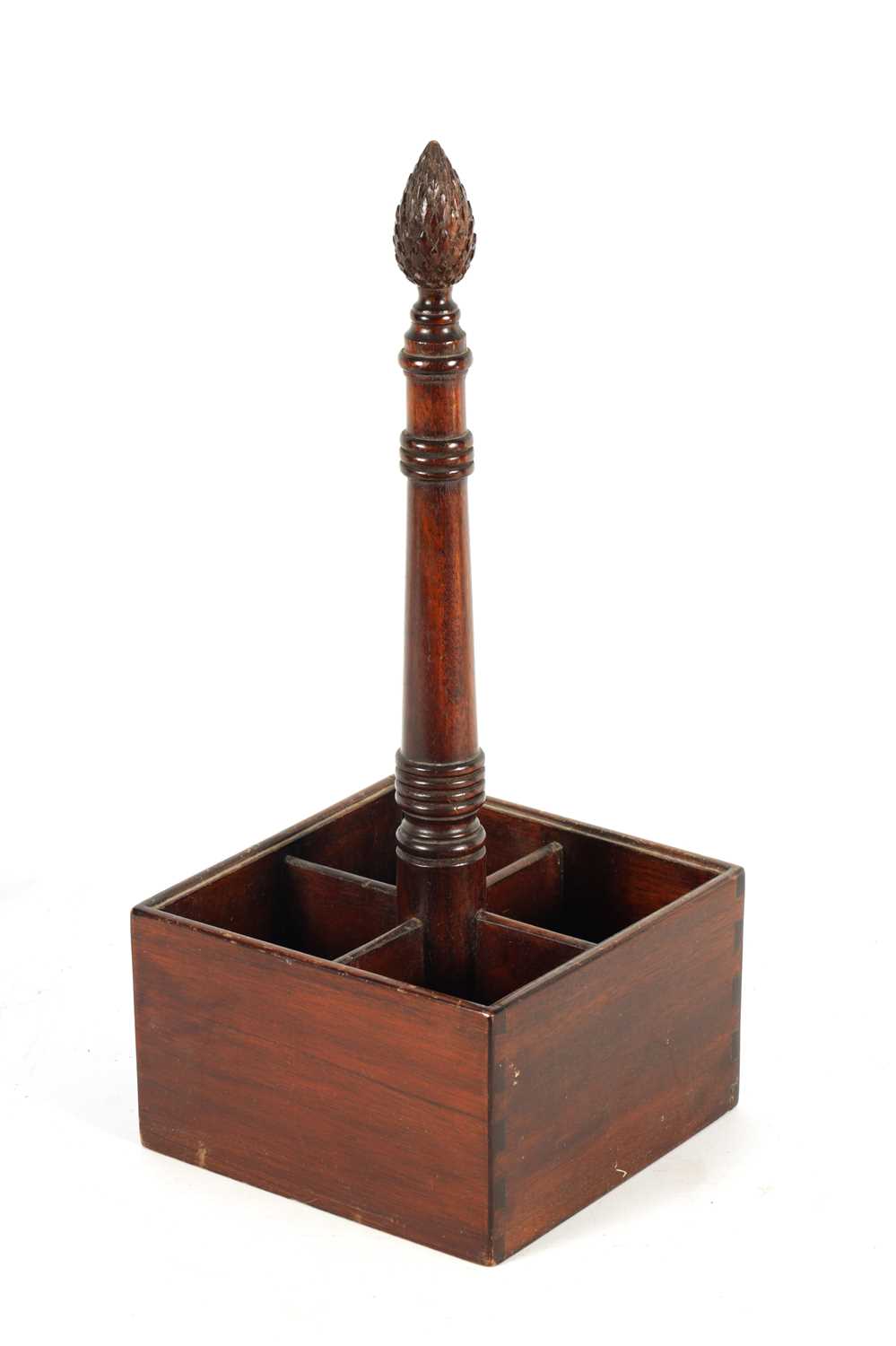 Lot 611 - A 19TH CENTURY MAHOGANY DECANTER STAND