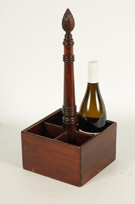 Lot 611 - A 19TH CENTURY MAHOGANY DECANTER STAND