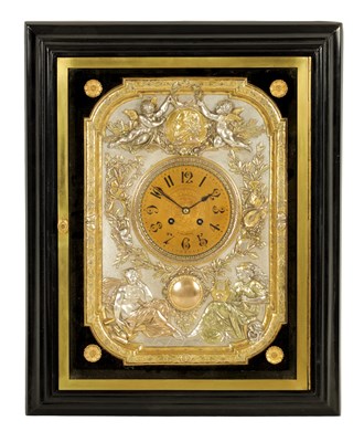 Lot 1212 - ELKINGTON & CO Rd 92173, AN UNUSUAL LATE 19TH CENTURY ELKINGTON & CO HANGING WALL CLOCK