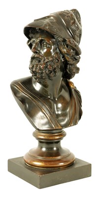 Lot 713 - A 19TH CENTURY BRONZE BUST OF AJAX THE GREAT