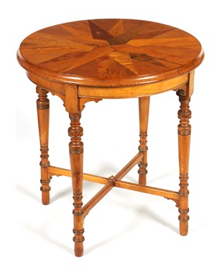 Lot 1048 - A LATE 19TH CENTURY NEW ZEALAND SCHOOL SPECIMEN WOOD INLAID OCCASIONAL TABLE