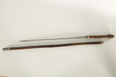 Lot 472 - A 19TH CENTURY BAMBOO SWORD STICK