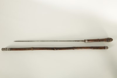 Lot 472 - A 19TH CENTURY BAMBOO SWORD STICK