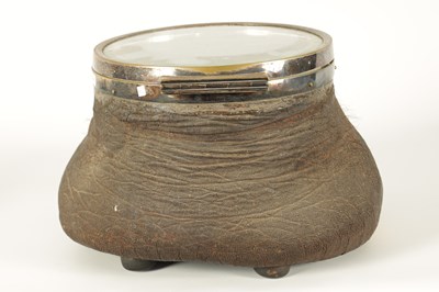 Lot 513 - A LATE 19TH CENTURY TAXIDERMY ELEPHANT FOOT