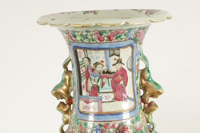 Lot 107 - TWO LATE 19TH CENTURY CHINESE FAMILLE ROSE PORCELAIN VASES