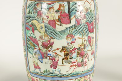 Lot 107 - TWO LATE 19TH CENTURY CHINESE FAMILLE ROSE PORCELAIN VASES