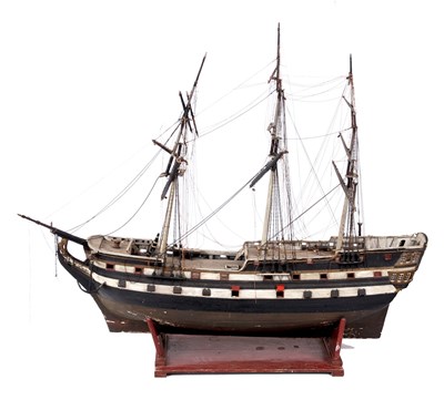 Lot 535 - AN 18TH/19TH CENTURY LARGE PAINTED WOOD MODEL...