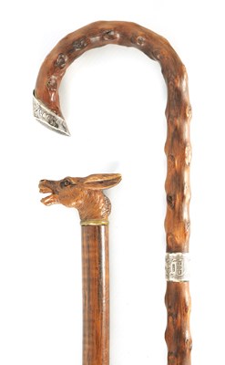 Lot 463 - TWO EARLY 20TH CENTURY WALKING STICKS