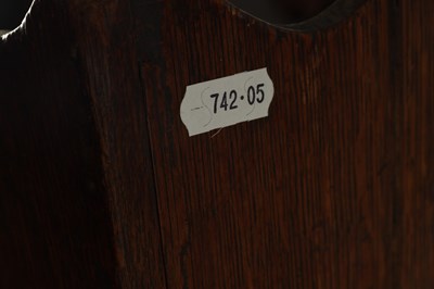 Lot 1116 - AN 18TH CENTURY OAK CHILD'S ROCKING CHAIR