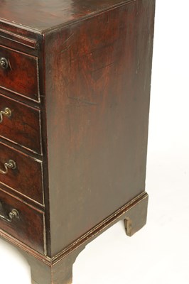 Lot 1143 - A GOOD GEORGE III MAHOGANY CADDY TOP CHEST OF DRAWERS OF SUPERB COLOUR AND PATINATION