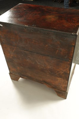 Lot 1143 - A GOOD GEORGE III MAHOGANY CADDY TOP CHEST OF DRAWERS OF SUPERB COLOUR AND PATINATION