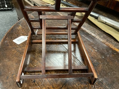 Lot 108 - A 19TH CENTURY CHINESE HARDWOOD PORTABLE BOOKREST/EASEL