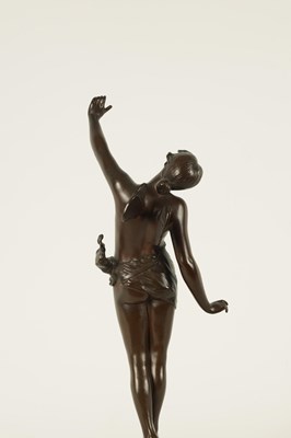 Lot 735 - FRANZ ROSSE (1856-1900) AN ART NOUVEAU BRONZE SCULPTURE OF A SEMI NUDE WINGED ANGEL