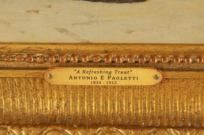 Lot 884 - ANTONIO E. PAOLETTI (1834 - 1912). A LATE 19TH CENTURY OIL ON CANVAS
