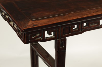 Lot 135 - A 19TH CENTURY CHINESE HARDWOOD ALTAR TABLE OF GOOD COLOUR AND PATINA