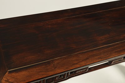 Lot 135 - A 19TH CENTURY CHINESE HARDWOOD ALTAR TABLE OF GOOD COLOUR AND PATINA