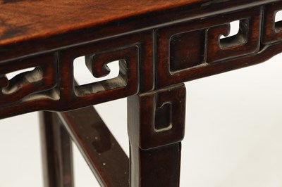 Lot 135 - A 19TH CENTURY CHINESE HARDWOOD ALTAR TABLE OF GOOD COLOUR AND PATINA