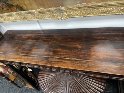 Lot 135 - A 19TH CENTURY CHINESE HARDWOOD ALTAR TABLE OF GOOD COLOUR AND PATINA