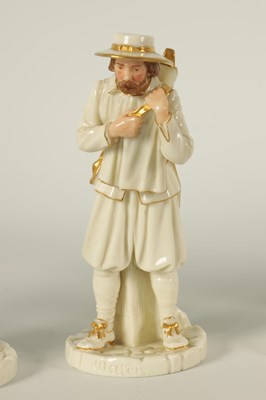 Lot 31 - A GROUP OF SIX LATE 19TH CENTURY HADLEY'S WORCESTER FIGURES FROM THE CRIES OF LONDON SERIES
