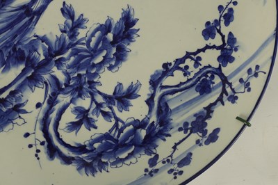 Lot 147 - A JAPANESE MEIJI PERIOD BLUE AND WHITE CHARGER