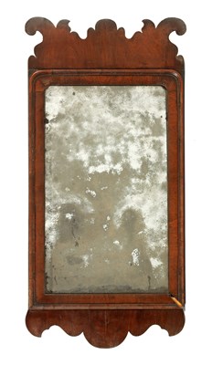 Lot 1110 - AN EARLY 18TH CENTURY WALNUT HANGING MIRROR