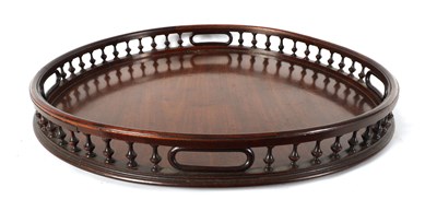 Lot 1161 - A GEORGE III MAHOGANY CIRCULAR TRAY