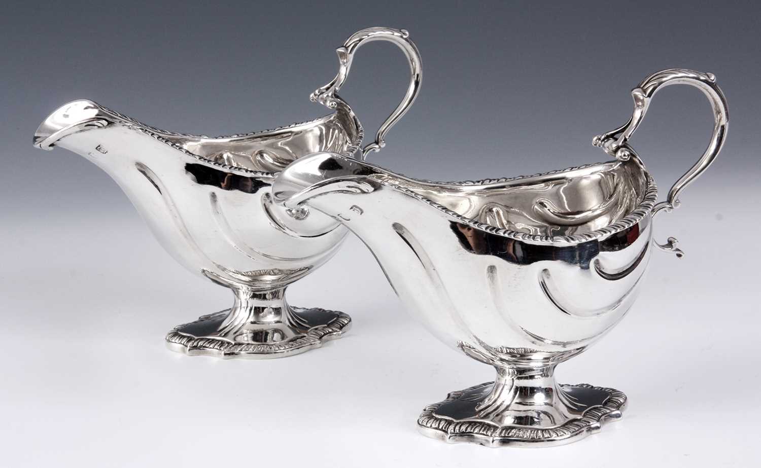 Lot 247 - A STYLISH PAIR OF GEORGE III SILVER...