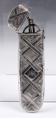 Lot 236 - A MID 19TH CENTURY SILVER SPECTACLE CASE with...