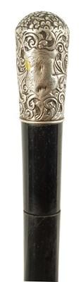 Lot 443 - A LATE 19TH CENTURY SILVER MOUNTED EBONISED SWORD STICK