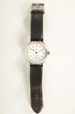 Lot 334 - A 20TH CENTURY OVERSIZED SILVER WRISTWATCH BY TIFFANY & CO. NEW YORK NUMBERED 71622