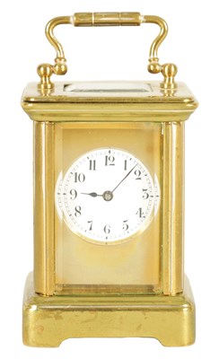 Lot 1002 - AN EARLY 20TH CENTURY MINIATURE CARRIAGE CLOCK