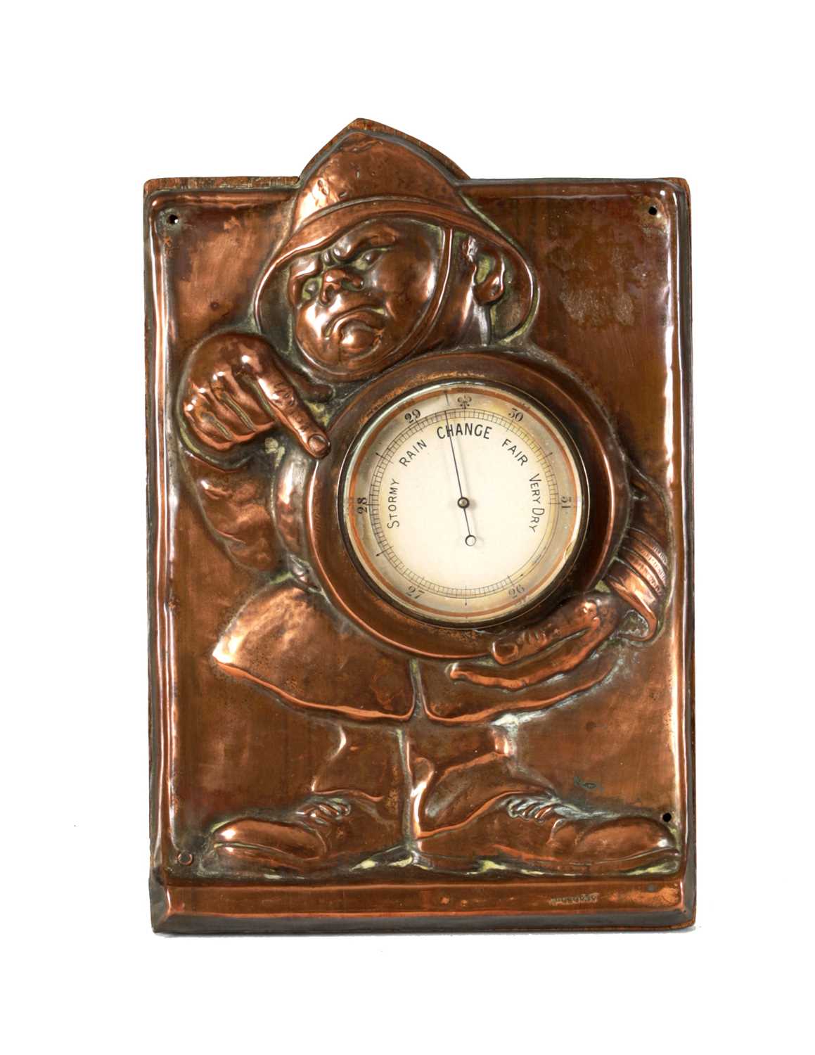 Lot 543 - AN ARTS AND CRAFTS COPPER NOVELTY DESK