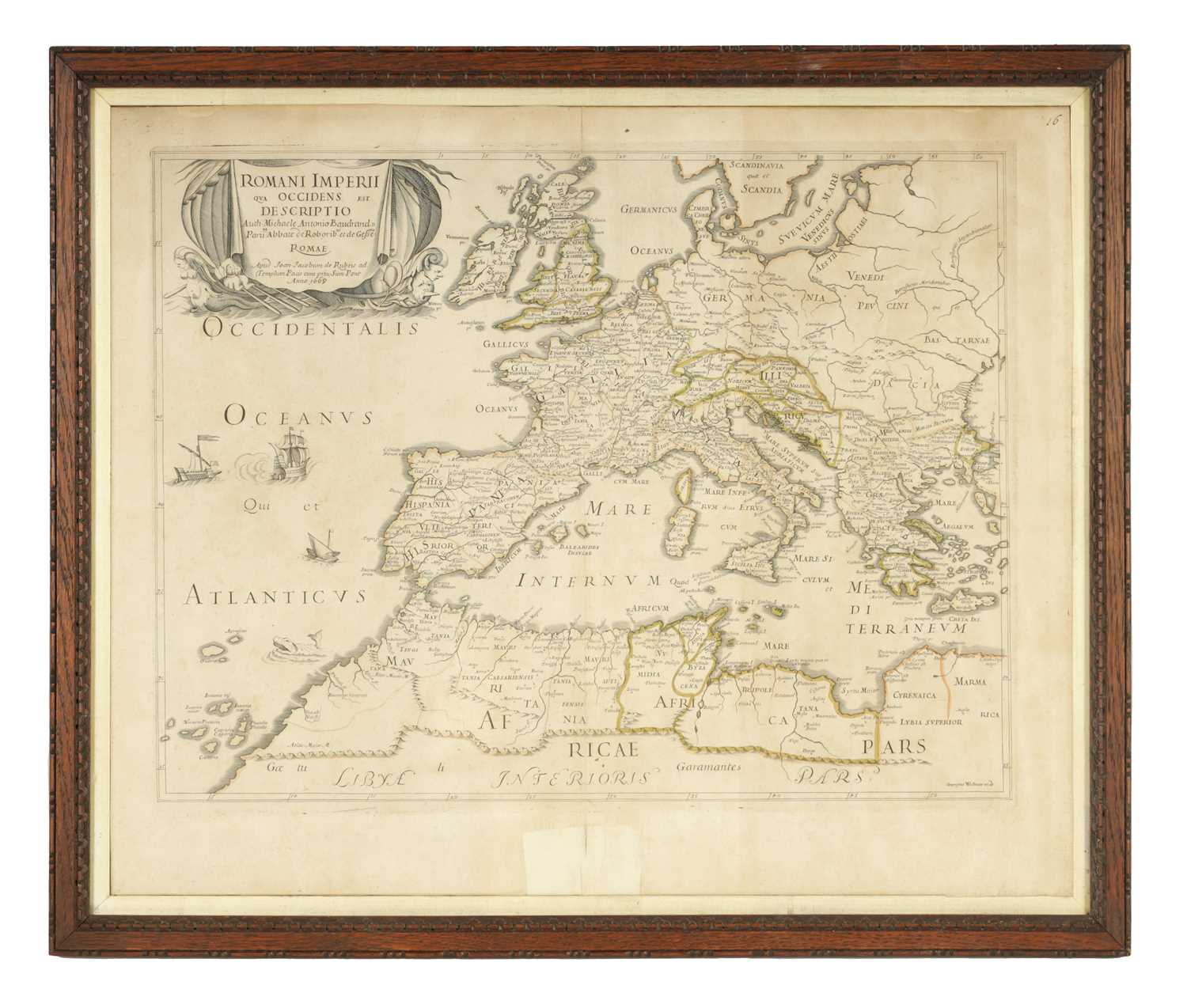Lot 844 - A LATE 17TH CENTURY ITALIAN MAP OF EUROPE ENTITLED ROMANI IMPERII AND DATED 1669