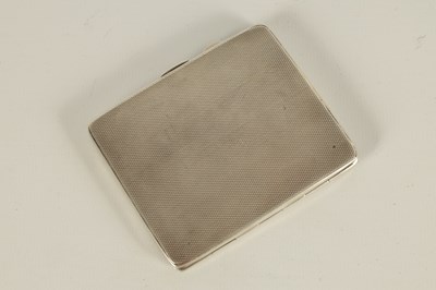 Lot 186 - AN ART DECO SILVER AND GUILLOCHE ENAMEL CIGARETTE CASE