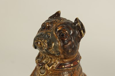 Lot 819 - FRANZ BERGMAN, A LATE 19TH CENTURY AUSTRIAN COLD PAINTED BRONZE SCULPTURE OF A BULL MASTIFF