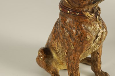 Lot 819 - FRANZ BERGMAN, A LATE 19TH CENTURY AUSTRIAN COLD PAINTED BRONZE SCULPTURE OF A BULL MASTIFF