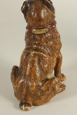 Lot 819 - FRANZ BERGMAN, A LATE 19TH CENTURY AUSTRIAN COLD PAINTED BRONZE SCULPTURE OF A BULL MASTIFF