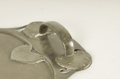 Lot 548 - A STYLISH LIBERTY TUDRIC PEWTER TWO-HANDLED OVAL TRAY