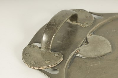 Lot 548 - A STYLISH LIBERTY TUDRIC PEWTER TWO-HANDLED OVAL TRAY