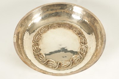 Lot 523 - AN ARTS AND CRAFTS DUCHESS OF SUTHERLAND CRIPPLES GUILD SILVERED COPPER BOWL