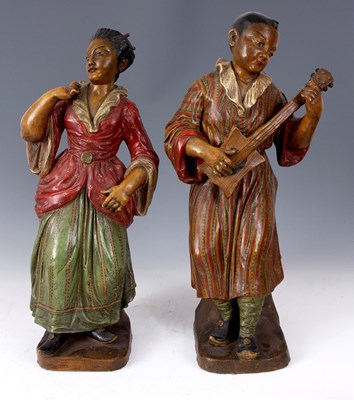 Lot 540 - A PAIR OF 19TH CENTURY AUSTRIAN TERRACOTTA...