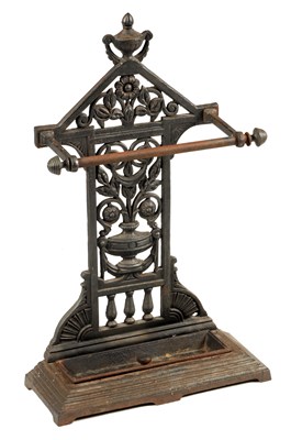 Lot 549 - A LATE 19TH CENTURY CAST IRON COALBROOKDALE STYLE UMBRELLA/STICK STAND