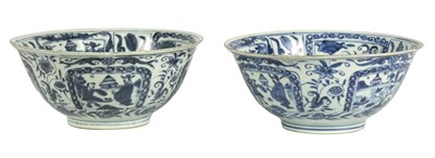Lot 114 - TWO 18TH CENTURY CHINESE BLUE AND WHITE PORCELAIN BOWLS