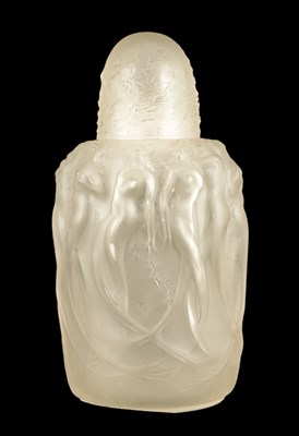Lot 10 - A RENE LALIQUE OPALESCENT 'SIRENES' BRULE PARFUMS FROSTED PERFUME BURNER