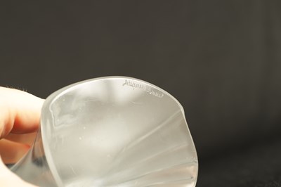 Lot 18 - A LALIQUE 'VIRGIN MARY WITH HANDS TOGETHER' FROSTED GLASS FIGURINE