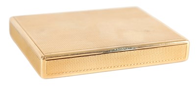 Lot 286 - AN EARLY 20TH CENTURY FABERGE 14CT GOLD AND DIAMOND CIGARETTE CASE , WORKMASTER HENRIK WIGSTROM (1862 - 1923)