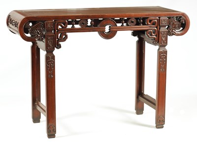 Lot 192 - A 19TH CENTURY CHINESE HARDWOOD ALTAR TABLE