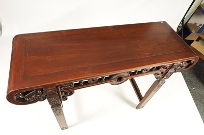 Lot 192 - A 19TH CENTURY CHINESE HARDWOOD ALTAR TABLE